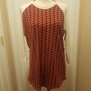 NWOT LulaRoe baseball tee size large